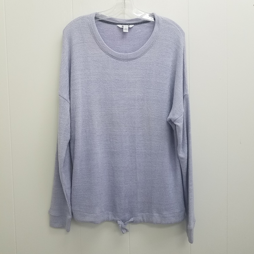 Three Dots Solid Knit Velour Pajama Top